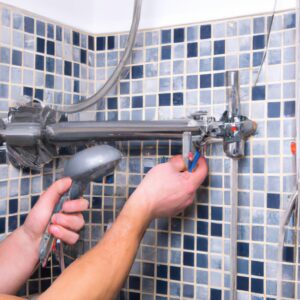 Edmonton plumber fixing a shower
